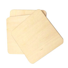 50 stuks knutselkomonderzetters, houten onderzetters voor bekers, houten knutselvormen, houten blokken, onderzetters voor bekers, houten onderzetters