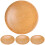 Round bamboo coaster set 4 pcs non-slip drink mat 1