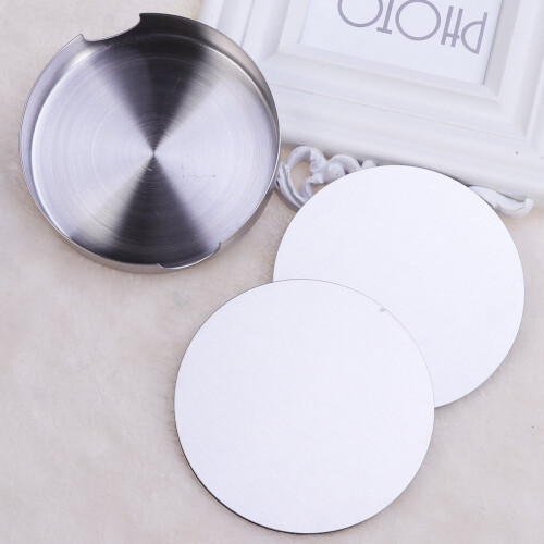 Stainless Steel Round Placemats 6 pcs 2