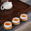 Round bamboo coaster set 4 pcs non-slip drink mat 4