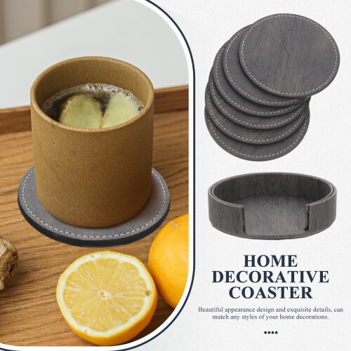 Leather Coaster Round Insulated Cup Pad 4 Pack 1