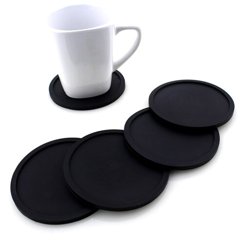 Sottobicchiere rotondo in silicone impermeabile e resistente al calore.