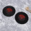 Music Lover Bottle Coasters Set Red 4 pcs 4