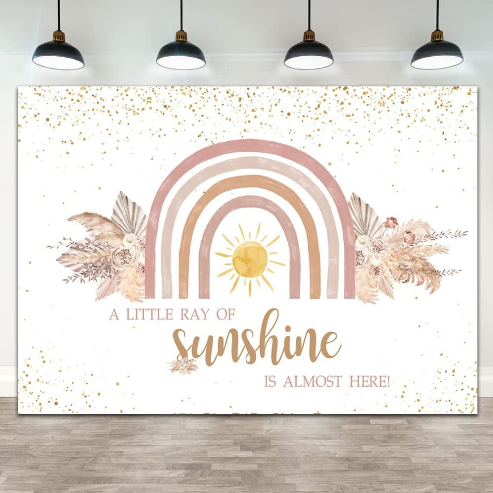 Boho Rainbow Baby Shower Backdrop 7X5 Ft 9336866941357