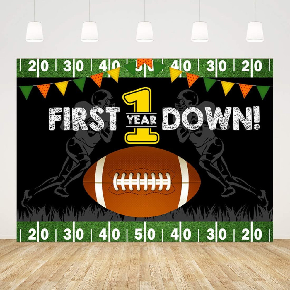 Football-Themed Birthday Backdrop 7X5 Ft For Boy's First 9336866941371