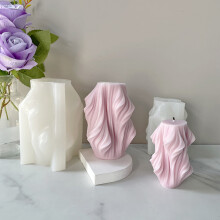 Food Grade Silicone Candle Mold Wave Stripe Column 1 Piece