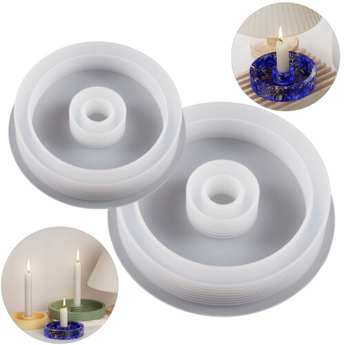 Silicone Candle Holder Mould Round 10cm 2