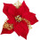 Gold Glitter Artificial Flower Ornaments 2 PCS 1