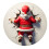 Santa Ceramic Ornament White Background 1 Piece 2