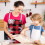 Christmas Kitchen Apron with Socks Red Black Buffalo Plaid 6