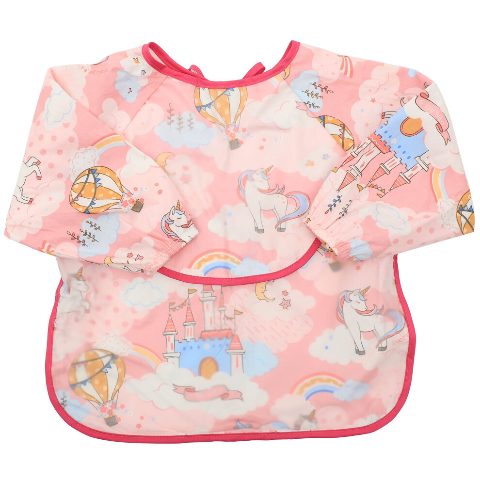 Baby bibs cotton sleeved washable apron