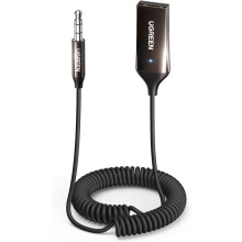Cuibheoir Bluetooth5.3 le haghaidh Ionchur Aux Gluaisteáin - Glacadóir le Micreafón Tógtha isteach le haghaidh Glaonna Saorláimhe,