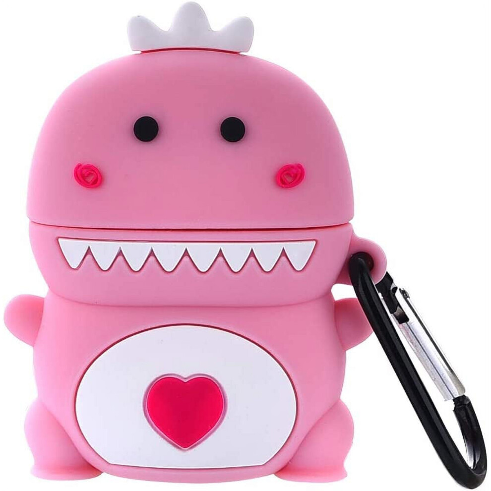 Airpods 2 Case Soft Silicone Dinosaur Cartoon With Carabiner 9336866960143