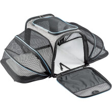 (Default) Expandable Soft Cat Carrier Bag – Airline Approved Pet Travel Bag with Mesh Windows, Shoulder Strap & Foldable Design