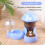 Hesroicy cat water feeder mushroom shape 1 set 4