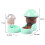 Hesroicy cat water feeder mushroom shape 1 set 5