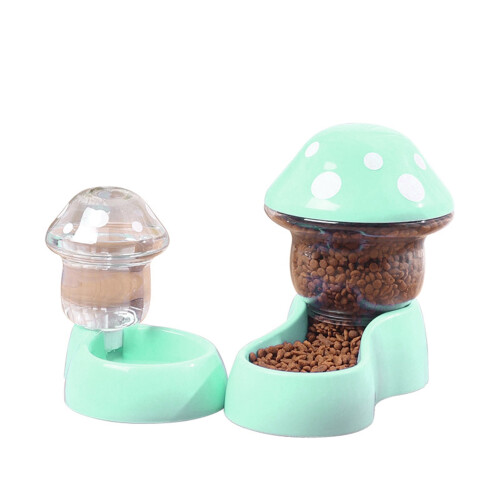 Hesroicy cat water feeder mushroom shape 1 set 1