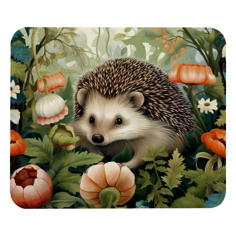 Hedgehog Leaf Flower Desk Mat With Rubber Base 1 Pack 917087735810
