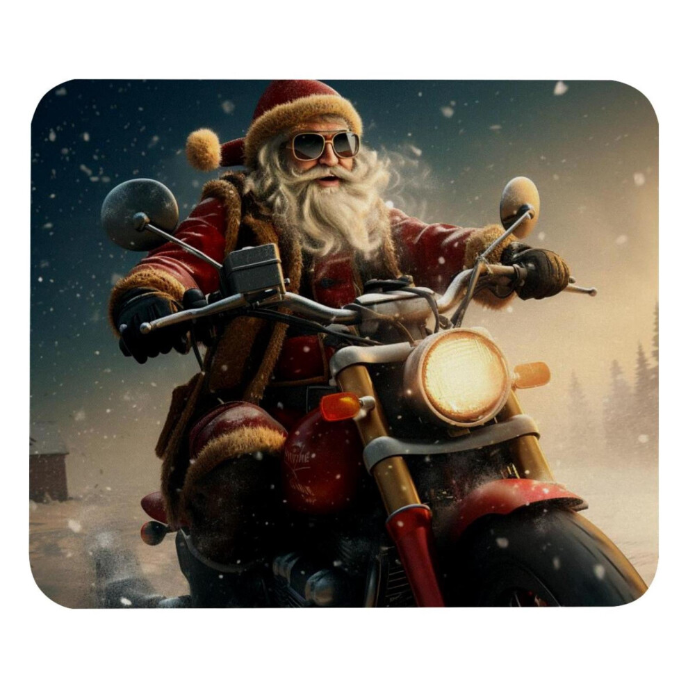 Santa Claus Motorcycle Desk Mat Rubber Base 90X40cm 917087736176