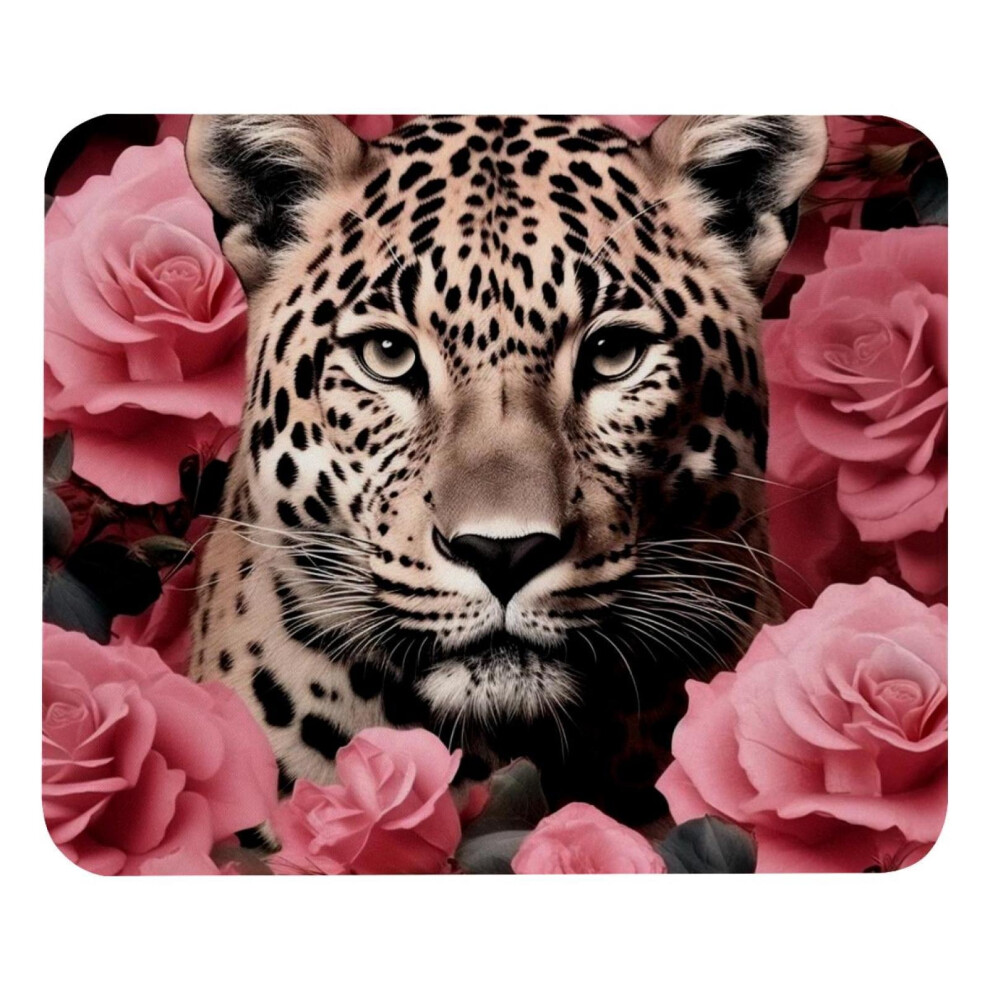 Rose Leopard Mouse Pad 8.3X9.8 Inches Pink 917087736411