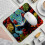 Square mouse pad with non-slip rubber base and chameleon 2