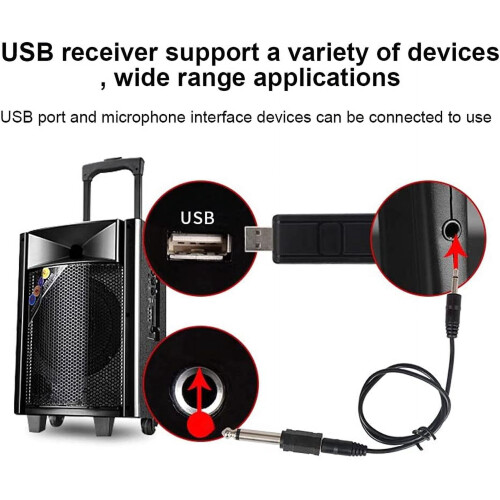 Wireless Microphone VHF handheld dynamic 1 set 2