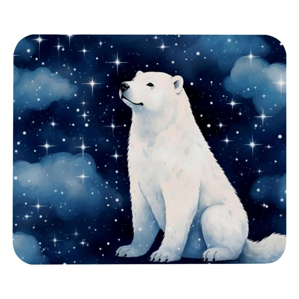 Starry Sky Polar Bear Mouse Pad Cloth 21X25cm 917087737098