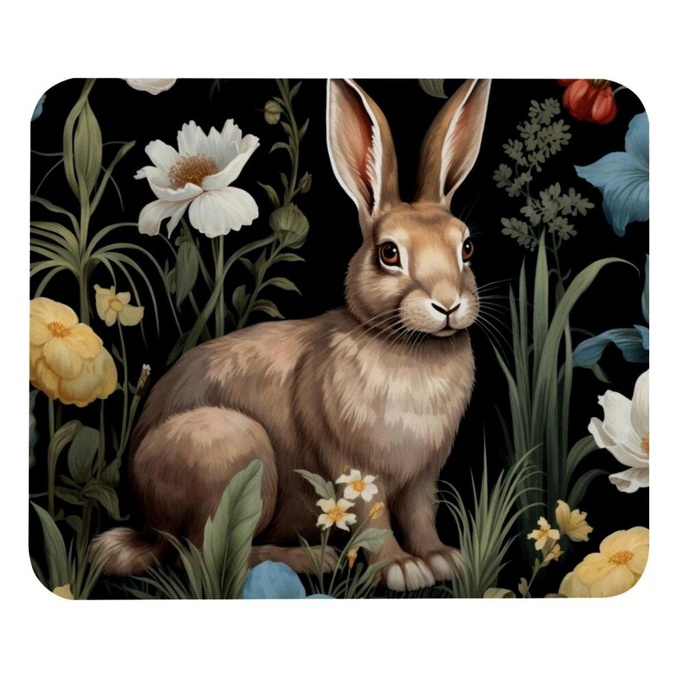 Bunny Flower Mouse Pad Smooth Non-Slip 8.3X9.8 In 917087737234