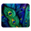 Peacock Feather Green Mouse Pad Non-Slip Rubber Base 1