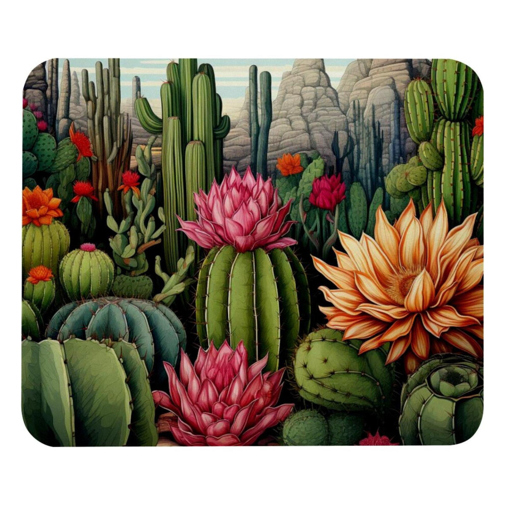 Cactus Pattern Mousepad Non-Slip Waterproof 1Pc 917087737272