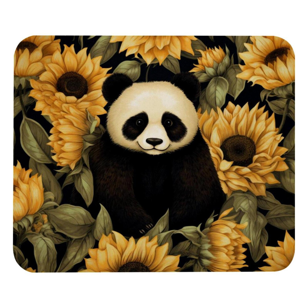 Panda Sunflowers Mouse Pad Premium Textured 8.3X9.8 In 917087736770