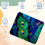 Peacock Feather Green Mouse Pad Non-Slip Rubber Base 3