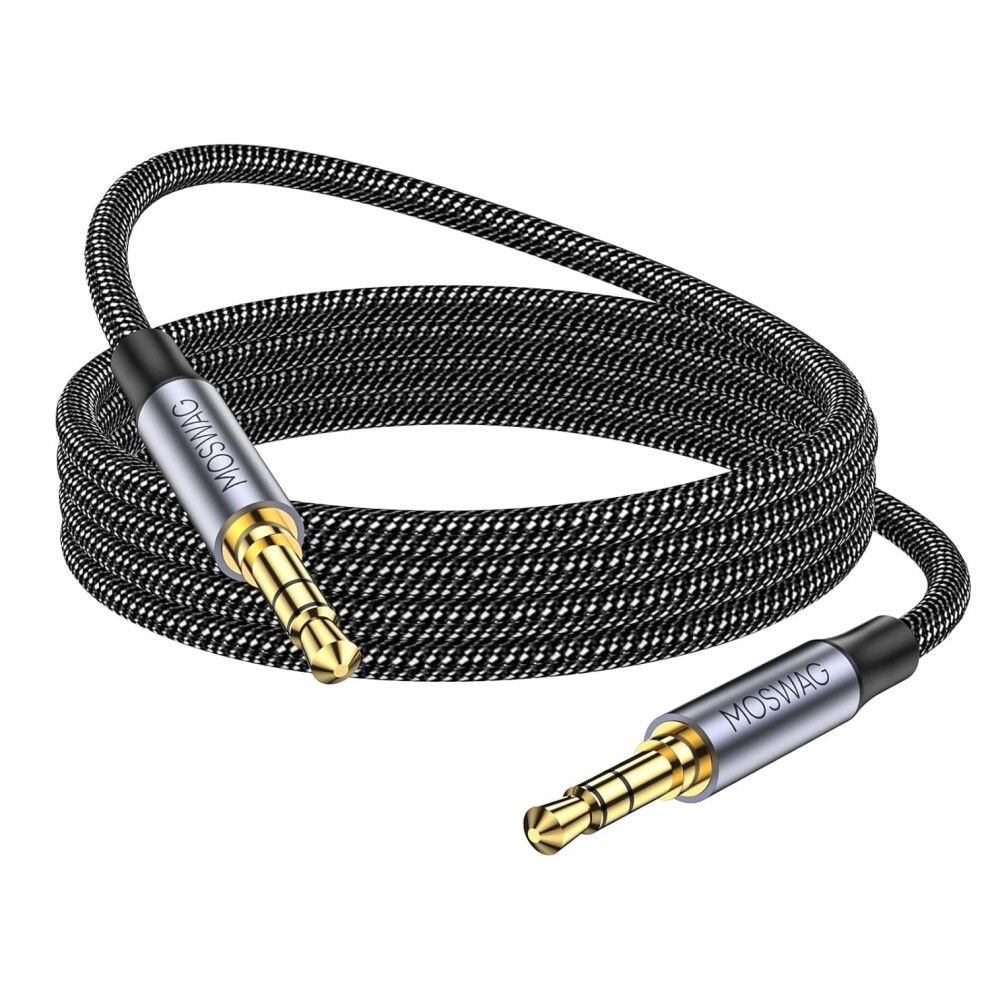 3.5Mm Audio Aux Cable Male To Male 10 Ft Nylon Braided 9336866948387