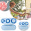 Silicone Ice Cube Tray with Lid 3-Grid Hollow Cylinder 6