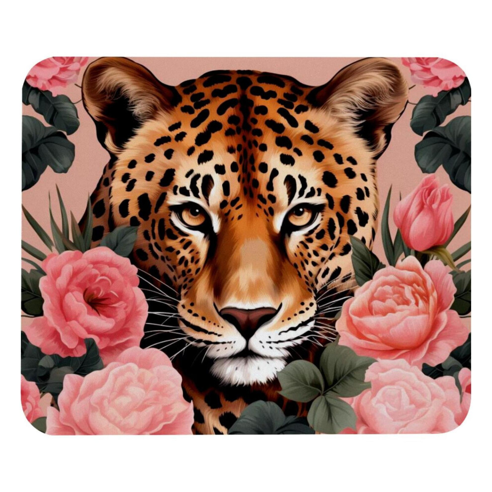 Rose Leopard Mouse Pad 8.3X9.8 Inch Pink 917087738699