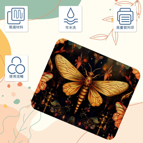 Square Mouse Pad Firefly Design 8.3x9.8 Inch 2