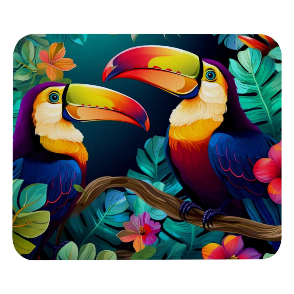 Toucan Plants Mouse Pad Premium Textured 8.3X9.8 In 917087738798
