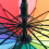 Rainbow Umbrella Windproof 16K 135cm Long Handle 5