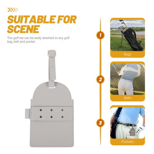 Golf Tees Holder PU Pouch for Men 1 Pack 2