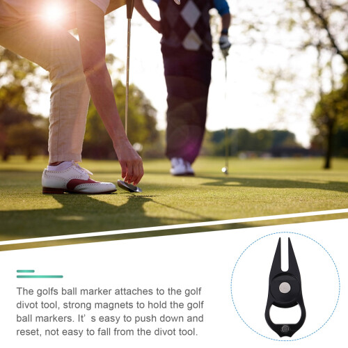 Golf Divot Fork Metal Tool with Bottle Opener and Ball 2