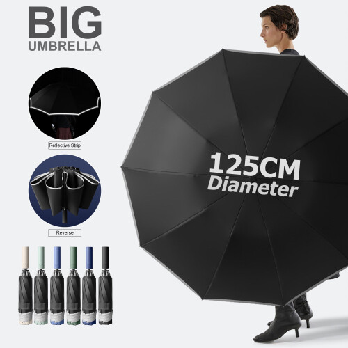 Men's Automatic Folding Umbrella 125 cm Waterproof Windproof 2