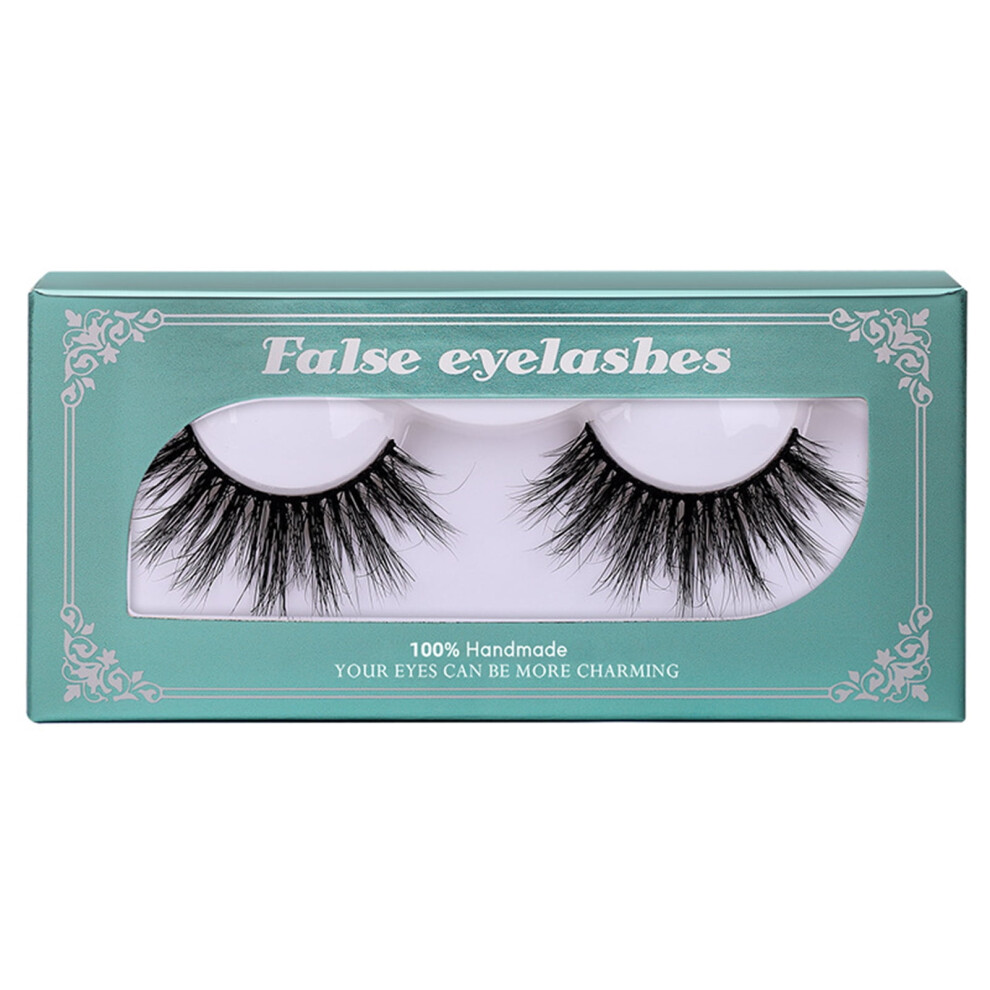 False Eyelashes Natural 3D Wispy Curly 1 Pair