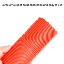 6-Delig Handgereedschap voor Houtnerf, Kunstverf Rood Houtnerfgereedschap Korrelrubber Houtnerfgereedschap Puller Basics Wood Graining Set