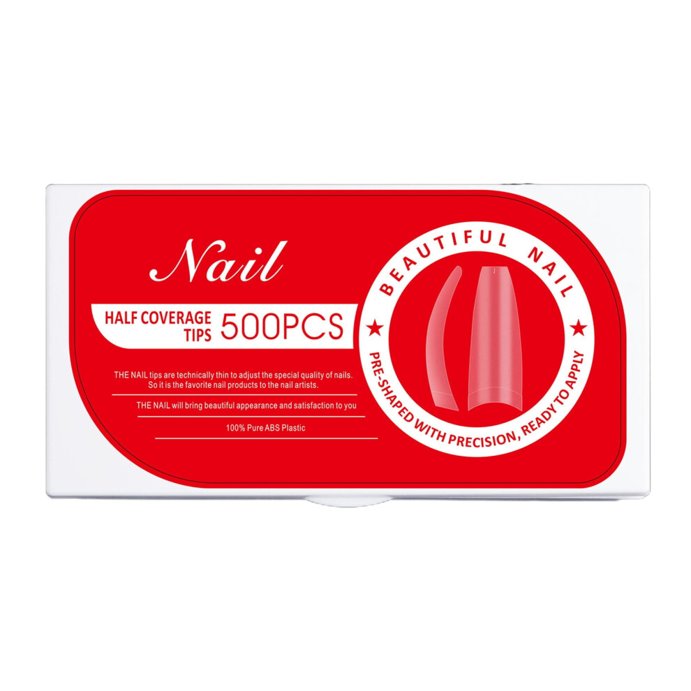 Hesroicy Fake Nails Set - Ultra-Thin Matte Clear Press-On,