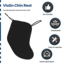 Violin Chin Rest Pad Cover Protector for 3/4 4/4 Violin Fiddle Accessories for Violin Parts & Accessories 19x11.5cm