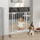 Portão de segurança branco para crianças e cães com extensões. 4
