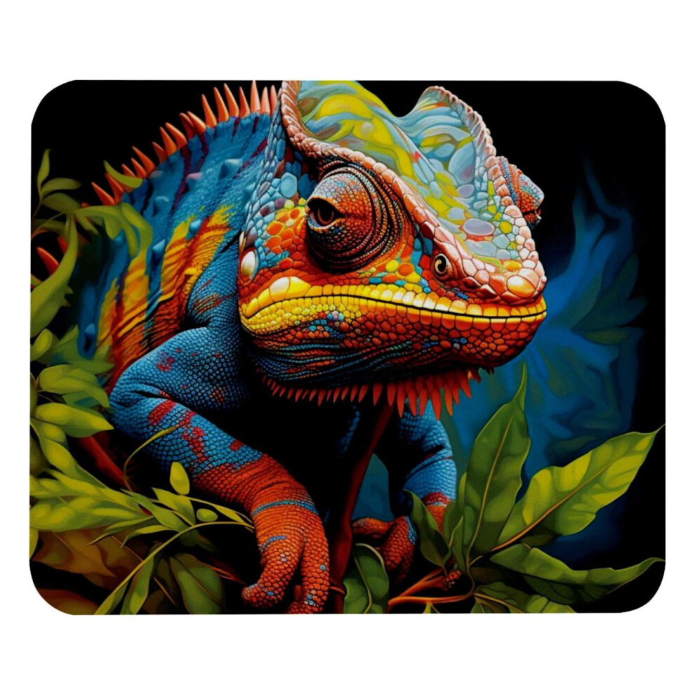 Square Mouse Pad Chameleon Leaves Design 8.3X9.8 Inch 917087733076