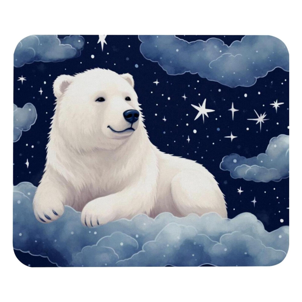Polar Bear Starry Sky Mouse Pad Cloth 21X25cm 917087732451