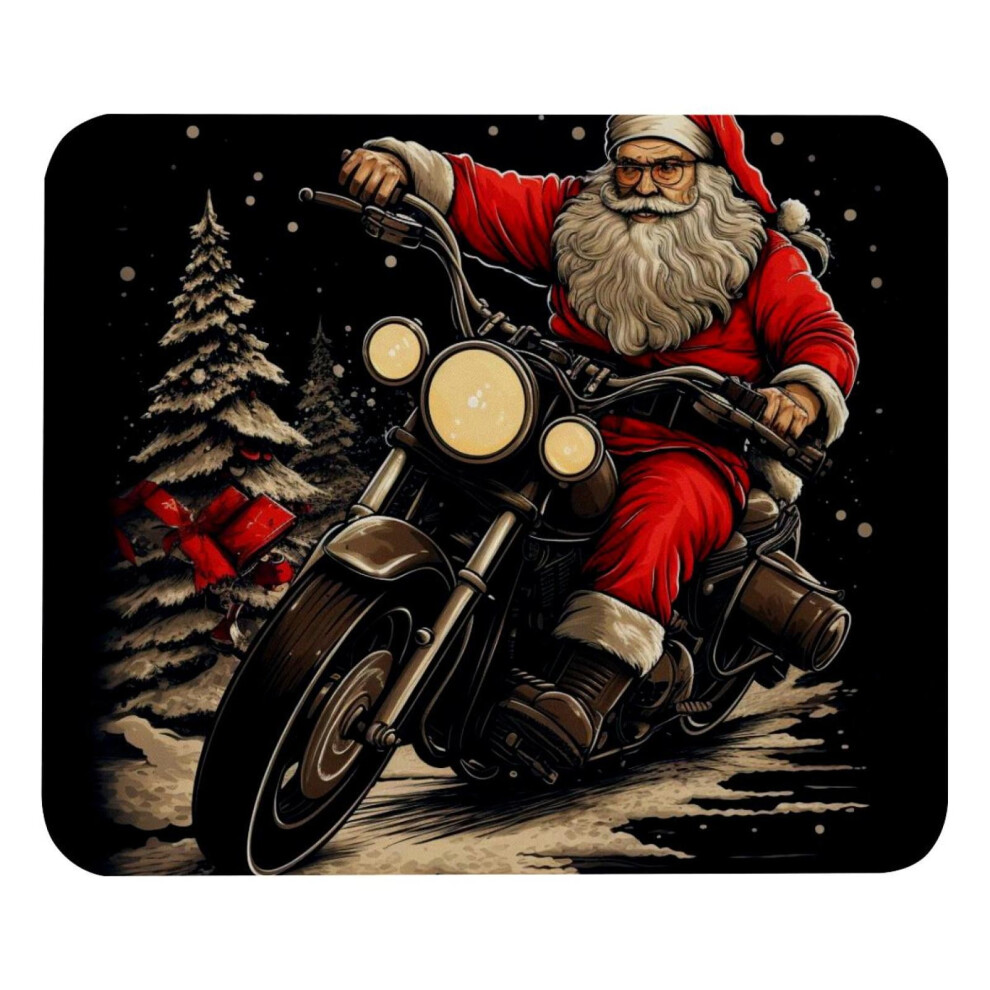 Santa Claus Motorcycle Mouse Pad Smooth Surface 32X16 Inches 917087733014