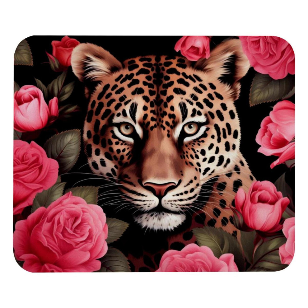 Rose Leopard Mouse Pad Smooth Non-Slip 8.3X9.8 Inches 917087732536